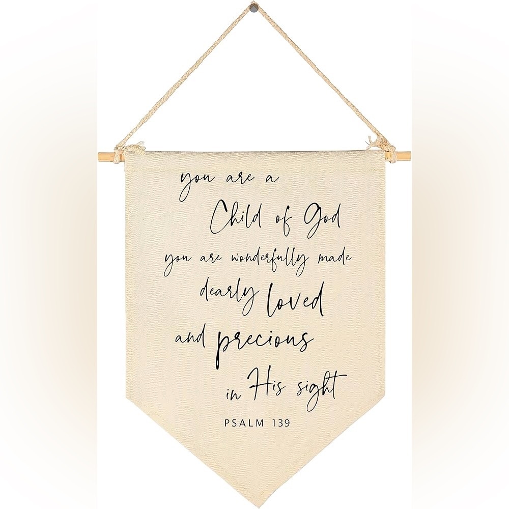Scripture Cream Wall Hanging Decor